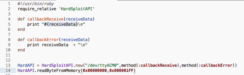 API Ruby Dump code